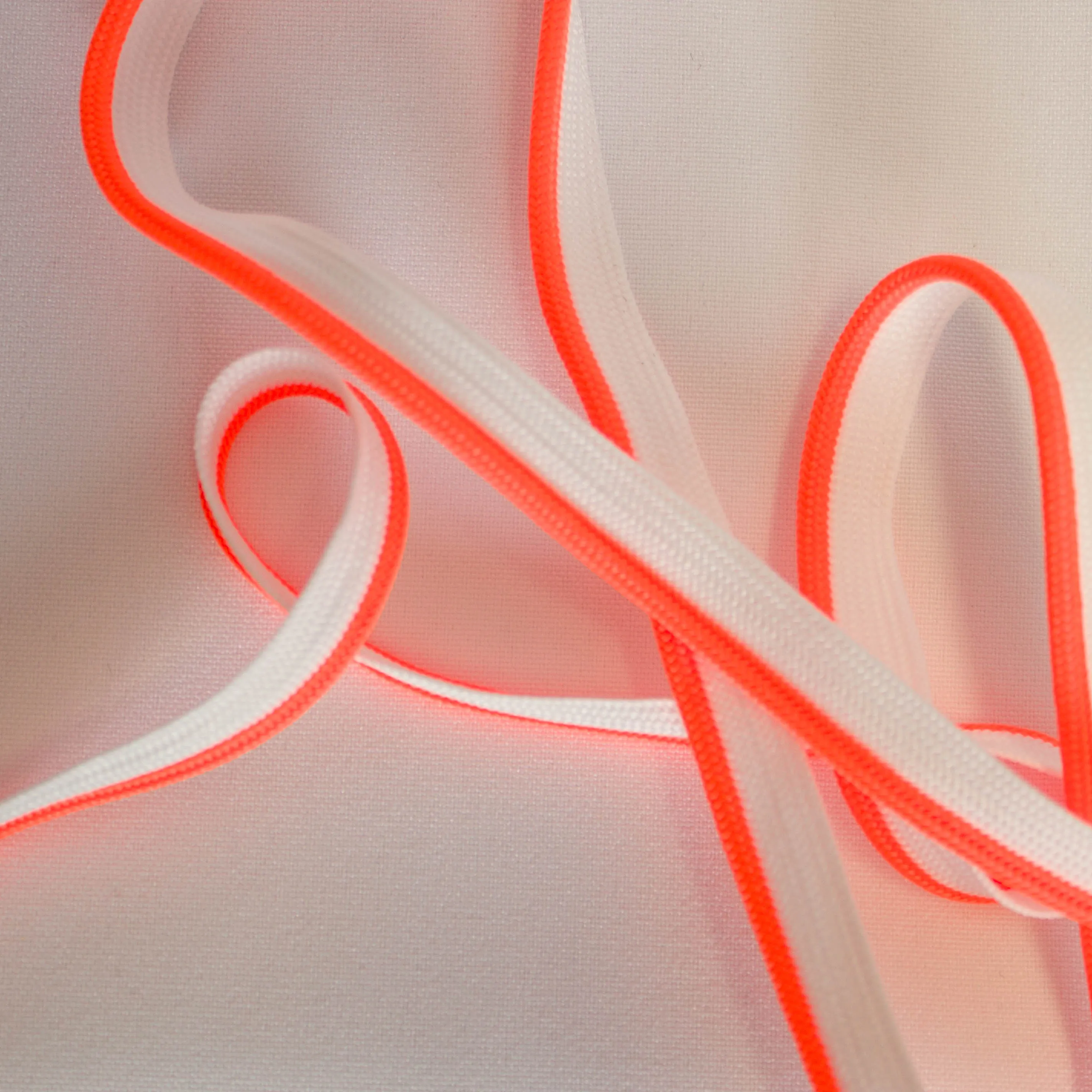 Fluo oranje paspelband / piping - 2 mm dikte - 10 mm breed